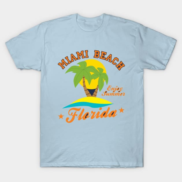 Miami beach T-Shirt by FunnyHedgehog